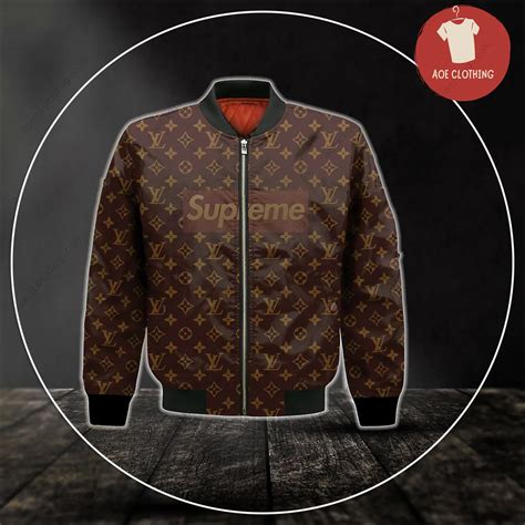 supreme luois vuitton bomber jacket replica|louis vuitton supreme shoes.